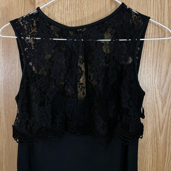 Gunne Sax Jessica McClintock Black Lace Maxi Open Back Vintage - Picture 5 of 6